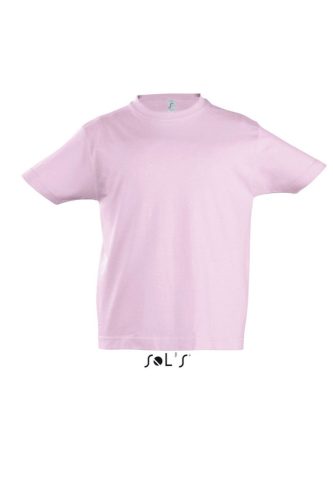 SOL'S IMPERIAL KIDS környakas rövid ujjú gyerek pamut póló SO11770, Medium Pink-2A