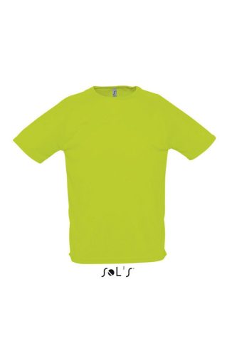 SOL'S raglános, rövid ujjú férfi sport póló SO11939, Neon Green-2XL