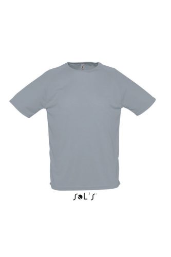 SOL'S raglános, rövid ujjú férfi sport póló SO11939, Pure Grey-XL