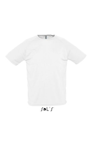 SOL'S raglános, rövid ujjú férfi sport póló SO11939, White-2XL