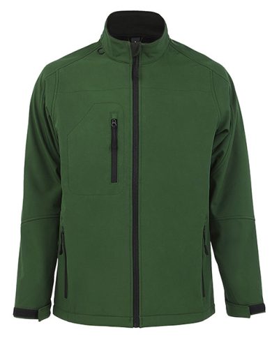 SOL'S RELAX vastag 3 rétegű férfi softshell dzseki SO46600, Bottle Green-L