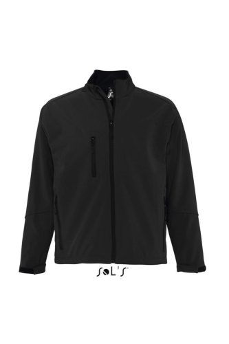 SOL'S RELAX vastag 3 rétegű férfi softshell dzseki SO46600, Black-M