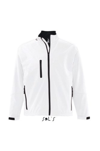 SOL'S RELAX vastag 3 rétegű férfi softshell dzseki SO46600, White-XL