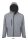 SOL'S REPLAY kapucnis cipzáras férfi softshell dzseki SO46602, Grey Melange-2XL