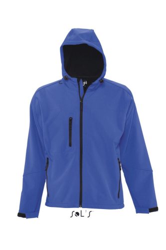 SOL'S REPLAY kapucnis cipzáras férfi softshell dzseki SO46602, Royal Blue-M