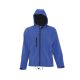 SOL'S REPLAY kapucnis cipzáras férfi softshell dzseki SO46602, Royal Blue-M