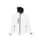 SOL'S REPLAY kapucnis cipzáras férfi softshell dzseki SO46602, White-L