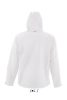 SOL'S REPLAY kapucnis cipzáras férfi softshell dzseki SO46602, White-L