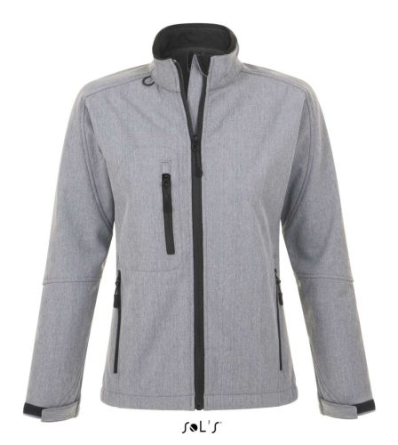 SOL'S ROXY vastag 3 rétegű Női softshell dzseki SO46800, Grey Melange-XL