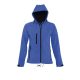 SOL'S REPLAY kapucnis cipzáras Női softshell dzseki SO46802, Royal Blue-S