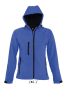 SOL'S REPLAY kapucnis cipzáras Női softshell dzseki SO46802, Royal Blue-XL