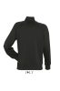 SOL'S férfi cipzáras pulóver passzés magas gallérral SO47200, Black-S